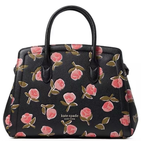 kate spade Handbags - Kate Spade Knott Ditsy Rose Medium Embossed Leather Satchel